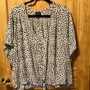 DayTrip Cheetah Print Top 1X